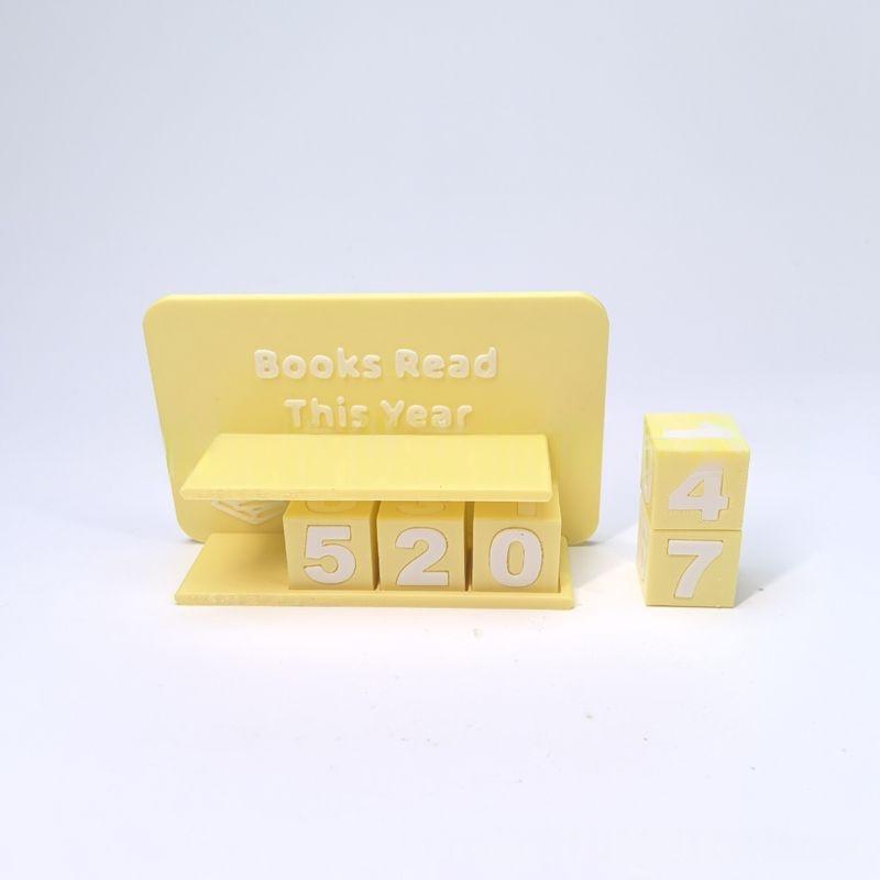 3D Book Read Counter Bookshelf Decoration Books Read This Year Counter Best Gifts for Readers Teachers Student