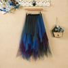 Women's Irregular Mesh Midi Skirt, High,waisted Versatile Half Skirt
