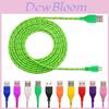 1m 2m 3m Nylon Braided Micro Usb Cable Charger For Android Iphone Phone Mobile