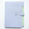 Large capacity multi-layer insert storage clip with smiling face PP folder, large capacity
