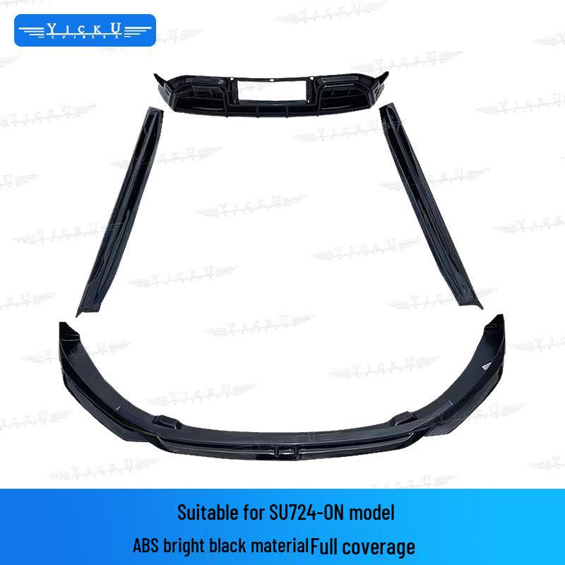 BSKT Sports Body Kit SU7: Front Lip, Rear Lip, Side Skirts, Spoiler - Black Warrior Exterior Parts.