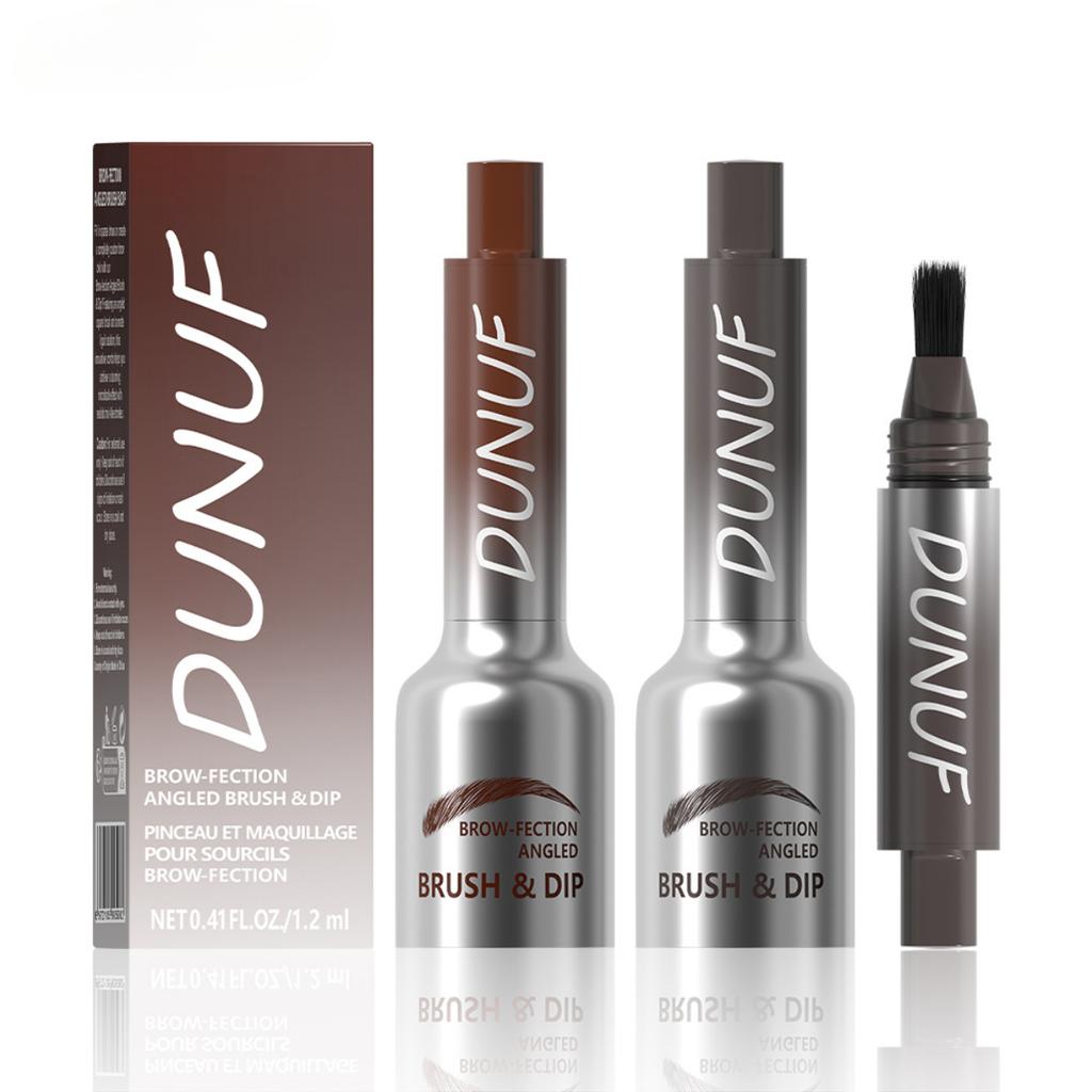 Brow Tint Dye with Brush Applicator – Fine Dye-by-Roots Formula for Long-Lasting, Natural, Fluffy Brows – Waterproof, Smudge-Proof