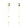 Modian Exquisite Fashion Swing Long Tassel Drop Earring Real 925 Silver Charm Chain Dangle Earrings For Women Jewelry