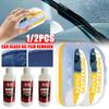 1/2Pcs Windshield Cleaner For Car Multipurpose Oil Film Removal Brush 100ml Automotive Windshield Cleaner Cleaning Brush Tool