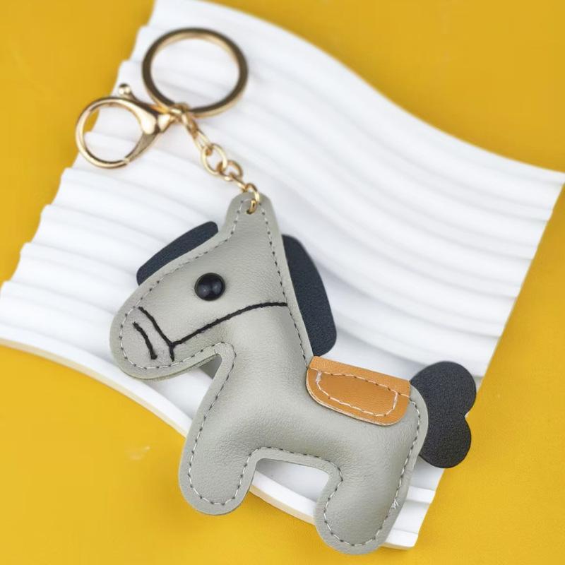 Year of the Horse, leather pony keychain pendant, simulated leather pony pendant, there will be money soon, trendy bag pendant.
