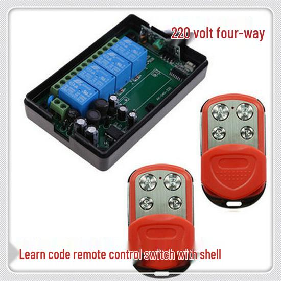 10A Waterproof Metal Remote Relay Control Switch with Push-Pull Cover and Learning Code.