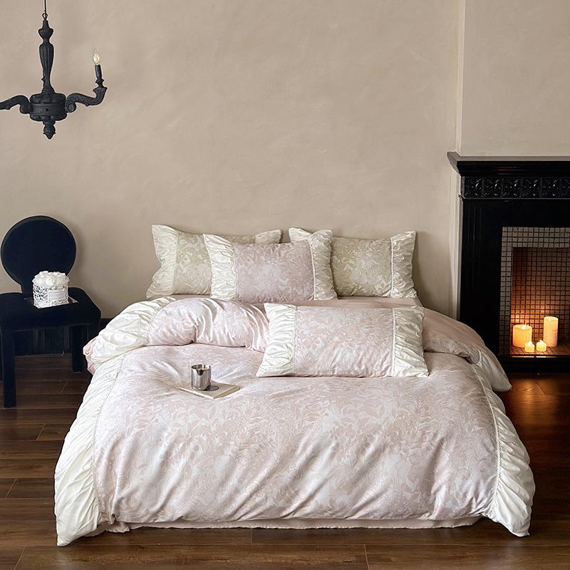 

Хлопок Французский Печать Четырехсекционный Girl Heart Покрывало Хлопковая Простыня Постельное Белье 1.5m bed