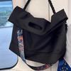 Men's Black High-End Large Capacity Tote & Crossbody Sports Bag