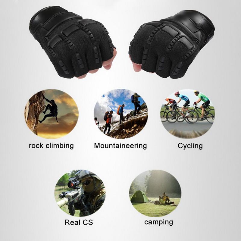 Fingerlose Militärhandschuhe für Herren, für die Arbeit im Freien, Jagd, taktische Handschuhe, rutschfeste MTB-Fahrradhandschuhe, Motorrad-Fahrhandschuhe