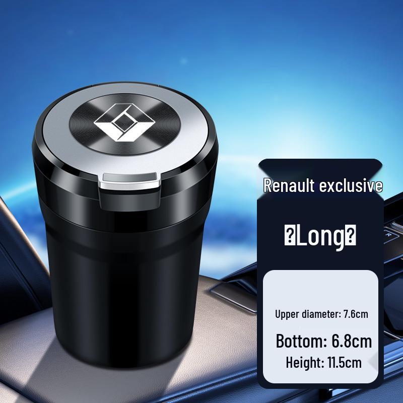 Multi-Function Ceramic Car Ashtray for Renault E-Nol, Espace, Koleos, Kadjar, Kaptur, Duster