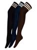Thigh Warm Stockings [Euyqs] Over-the-knee Socks, Knee-High (#10 Black/Brown/Navy)