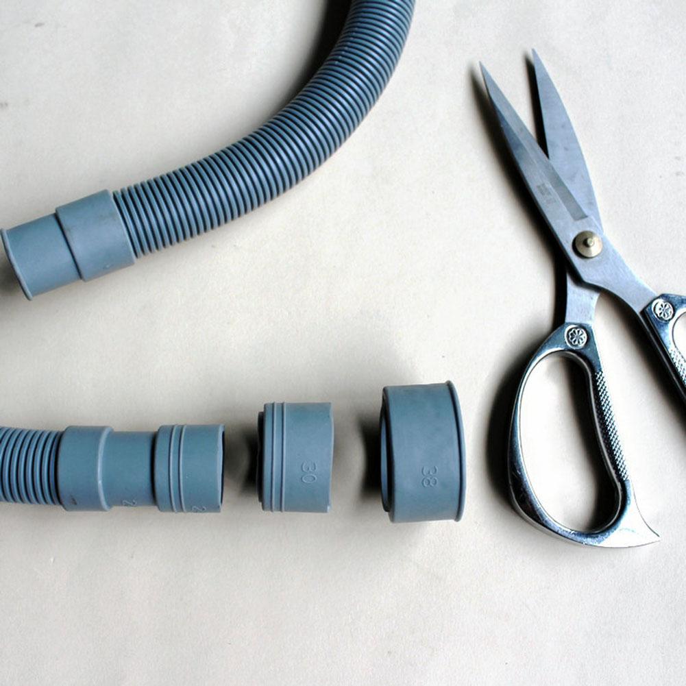 1PC PP Drain Pipe Washing Machine Dishwasher Drain Waste Hose Extension Pipe With Hoses Clamp Sets Wash Machine Accesories