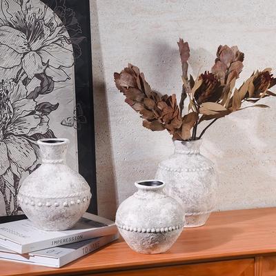Nordic Wabi Sabi Style Ceramic Vase Decoration Living Room Bedroom Dining Table Flower Arrangement Container Vintage Home Decor