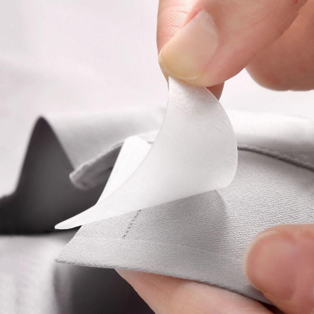 30pcs Transparent T-shirt Anti-roll Fixed Pads Triangle Collar Shaper Collar Sticker Denim Clothes