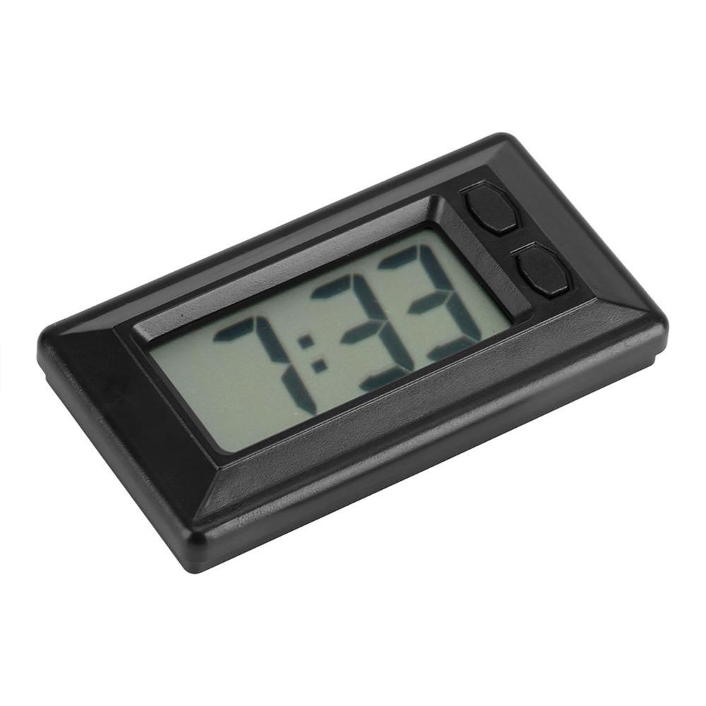 Self-Adhesive Car Electronic Clock Ultra-Thin Dashboard Clock Portable Mini Car Clock Desktop