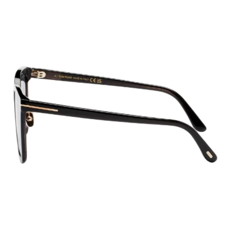 TF Logo Acetate Irregular Shape Sunglasses Unisex Sunglasses Black TF1132K5605V