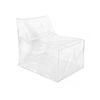 Kids 2in1 Storage Stool Chair Thickened PVC Toy Organizer Bag Transparent Seat Box For Home Bedroom Playroom
