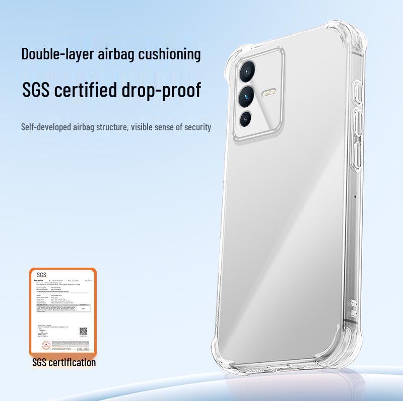 Vivo S12/S12 Pro Transparent Airbag TPU Phone Case - Drop-Proof, Stylish, High-End Look