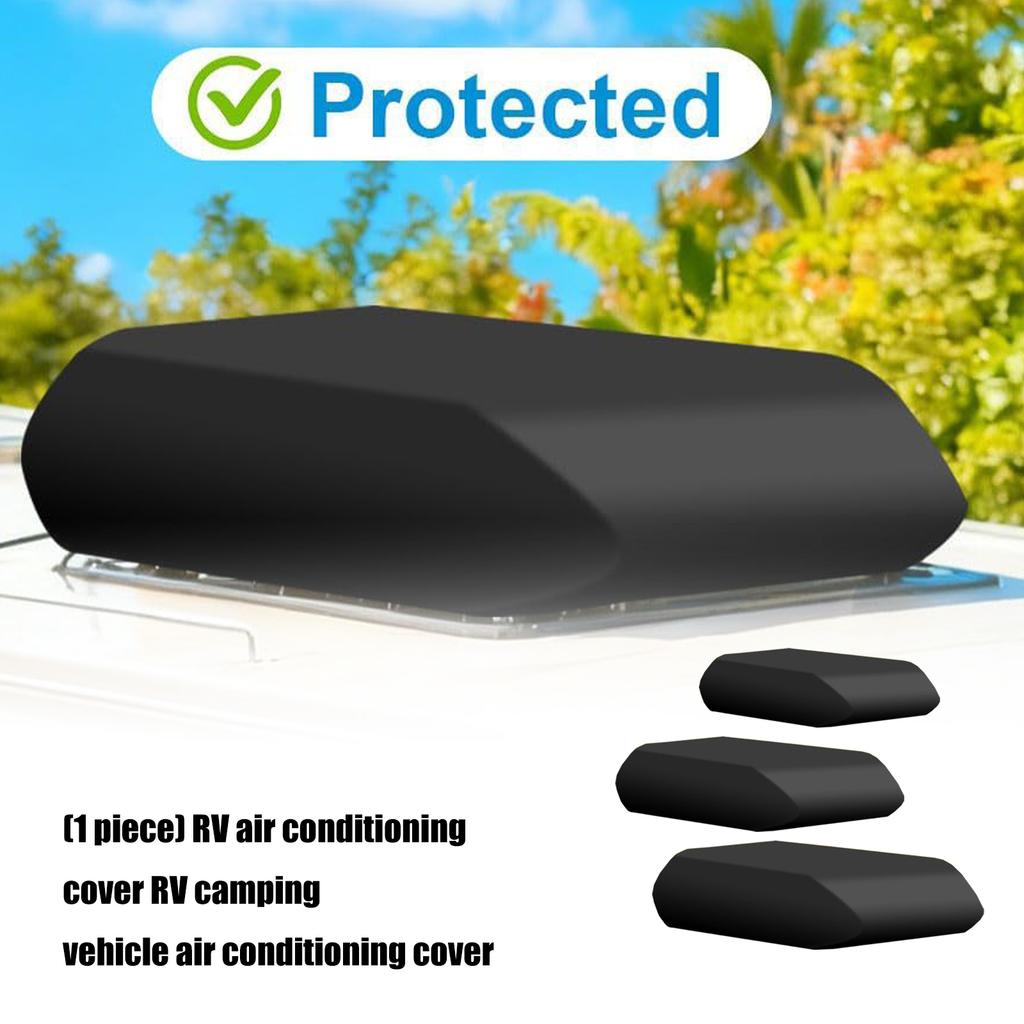 Waterproof Travel Trailer Air Conditioning Protector Cover With Upgraded Bungee Cord Design Stays Secure In High Winds