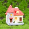 Yousheng Mini House Figurine Miniature Resin House Building Model for Fairy Garden Moss Landscape DIY Craft Home Decor