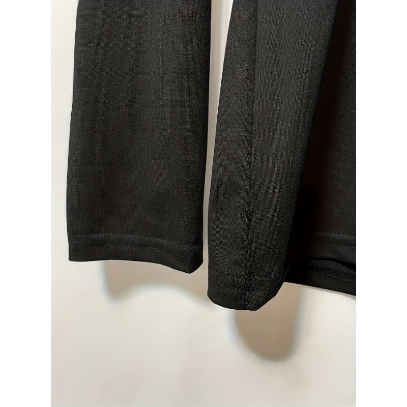 Tricou cu gât roșu cu imprimeu leopard, top casual cu mânecă lungă pentru primăvară și toamnă, îmbrăcăminte pentru femei