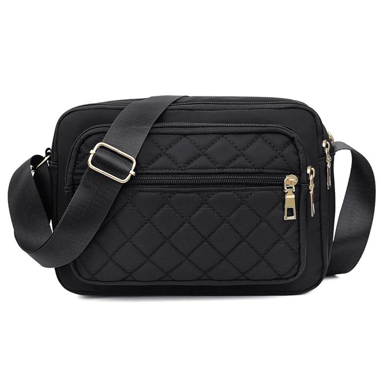 Women's Bag Korean Fashion New Embroidery Thread Large Capacity Shoulder Bag For Middle And Old Age Classic Crossbody Bag Simple KTY