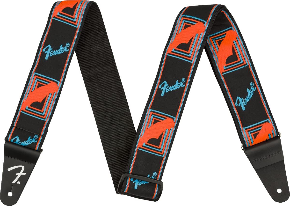 

Ремешок Fender Strap Neon с монограммой, синий, оранжевый