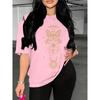 Women Cotton Short Sleeves T-shirts Celestial Butterfly Women's Tee Mystical Gold Graphic Top