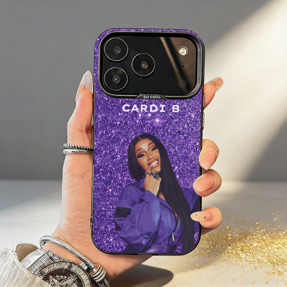 

Hot Rapper C-Cardi B Phone Case For iPhone17,16,15,14,13,12,11,Pro,MAX White Matte Shockproof Cover iPhone13PROMAX