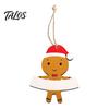 Reusable Festive Tree Accessories Christmas Wooden Ornament, Cute Bear Gingerbread Gnome Cat Dog Family Keepsake Gift Ideas Hanging Decorations