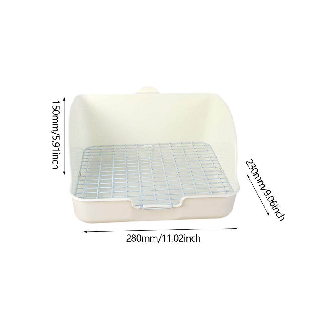 Rabbit Litter Box Small Animals Litter Tray Corner Toilet Box Litter Pan Bunny Trainer for Rats Bunny Ferret Hedgehog Supplies