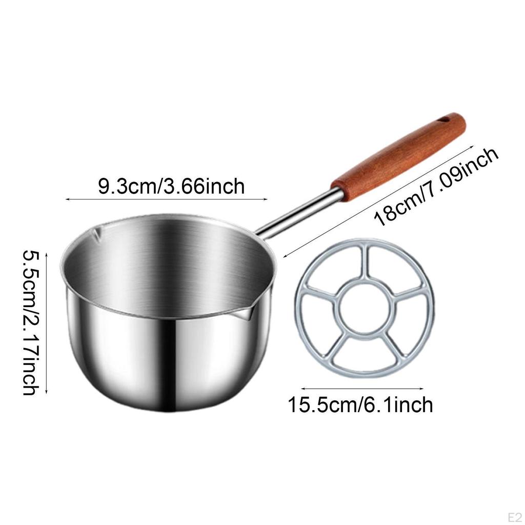 Podgrzewacz do patelni na olej Trwałość Wielofunkcyjne naczynie kuchenne Garnek do topienia czekolady z podwójnymi wylewkami dla