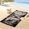Asciugamano da Spiaggia Stampa Route 66, Asciugamano Grande Morbido Asciugatura Rapida per Spiaggia Campeggio Nuoto