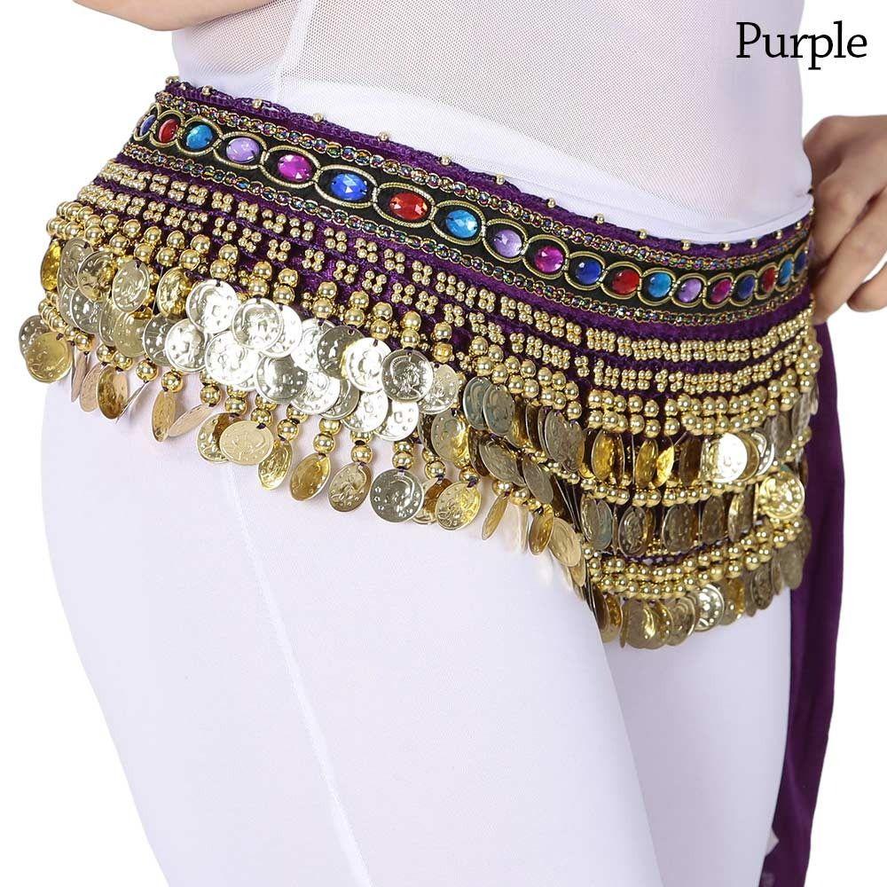 Rhinestone Hip Scarf Tassels Waist Chain Shiny Belly Dance Belt  Women
