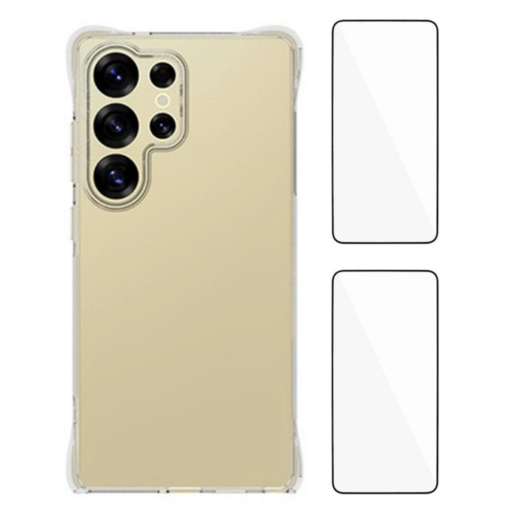 

WANLONFENG WL2 Series for Samsung Galaxy S25 Ultra Case 2.0mm TPU Precise Cutouts Phone Cover with 2Pcs Tempered Glass Films Type A
