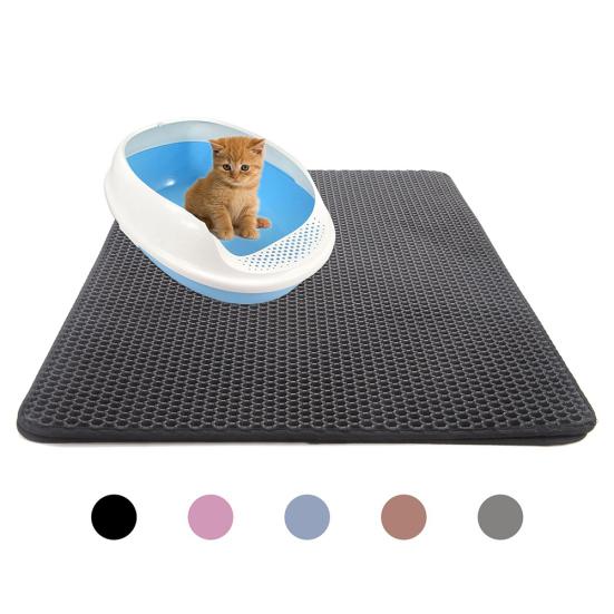 Dual Layer Waterproof Honeycomb Non-Slip Cat Litter Mat Floor Pad?Pet Supply