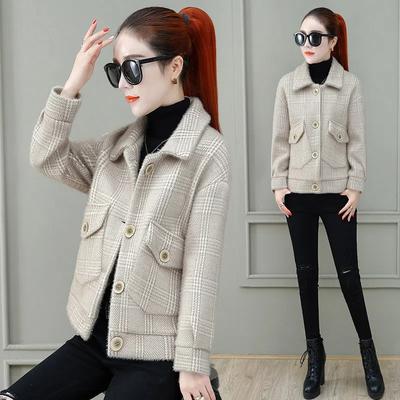Thickened Imitation Mink Coats Women's Korean Style All-match Large Size Warm Jackets Autumn and Winter Thick Short Coats