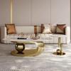 Gold Living Room Coffee Tables Modern Design Decor Oval Coffee Tables Minimalist Mesa De Centro De Sala Furniture Living Room