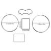 Chrome Dashboard Dial Rings Silver Gauge Dial Rings Decoration Frame Kit for VW Golf MKIV 97-03 Jetta Bora MKIV 99-05