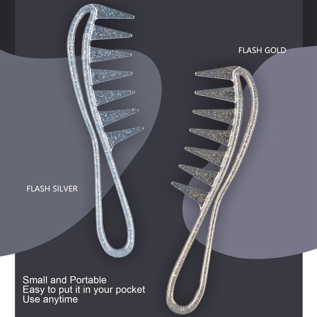10pcs Wide Tooth Comb Ergonomic Handle Portable Plastic Detangling Comb for Men Women Hair Styling