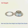 Bright Silver Buckle Metal Grommet for Luggage, Leather Clothing, Advertising, and Curtain Fabrics