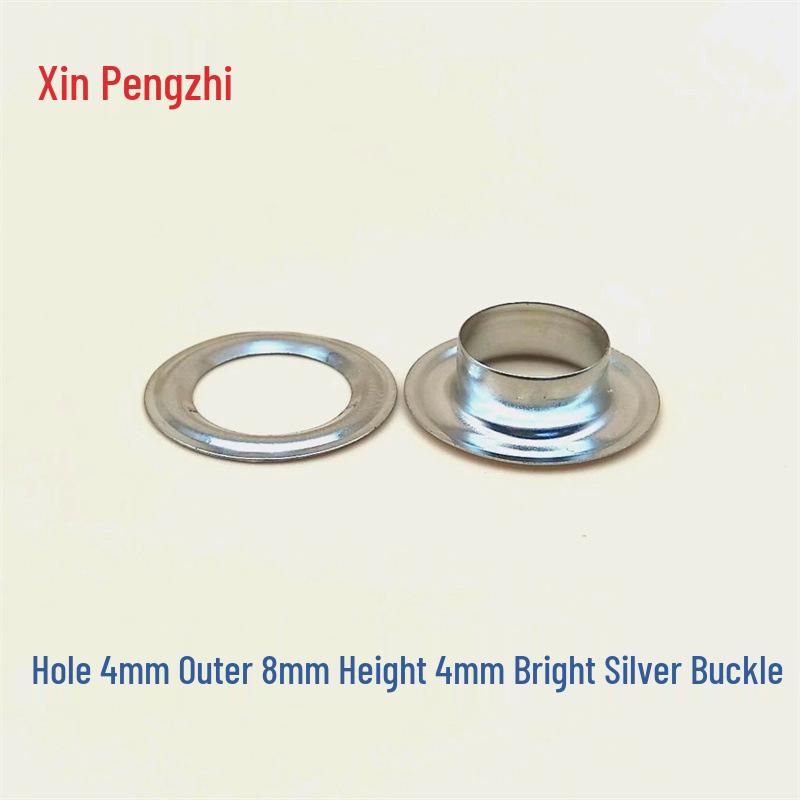 Bright Silver Buckle Metal Grommet for Luggage, Leather Clothing, Advertising, and Curtain Fabrics