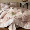 100 Long-Staple Cotton 4Pcs Set, High-End Jacquard Embroidery Bedding 4Pcs Set