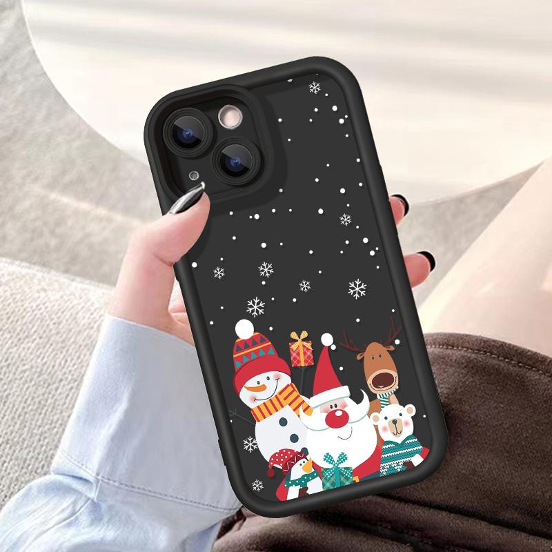 Christmas Phone Case for iPhone 11 13 12 14 15 16 Pro Max XR XS Samsung A15 A55 A05 Redmi 12 13C OPPO A16 A18 A60 Reno 11 Vivo Y17S Y12 Infinix Note
