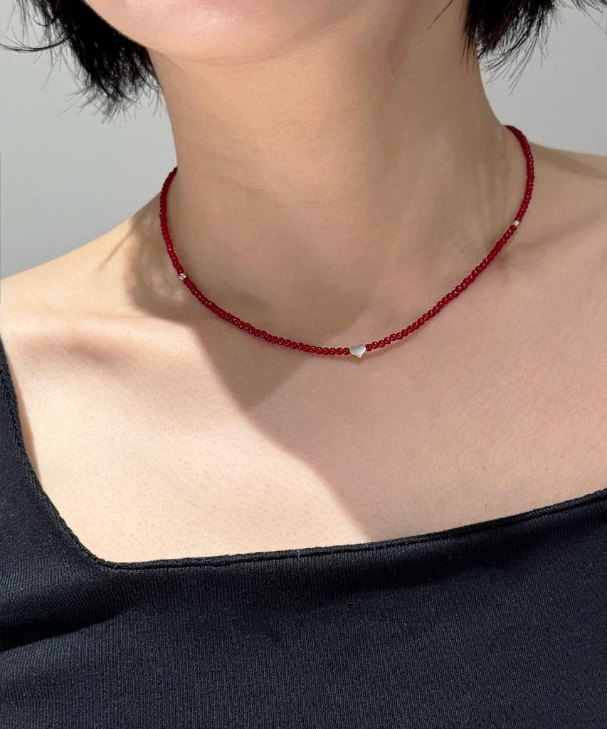 Monoflux Bt Heart Necklace_Cherry Pop
