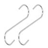 2Pcs S Shaped Hanging Hooks Stainless Steel Courtyard Balcony Bird Feeder Heavy Duty Big Hangers for Plants Towels Pans
