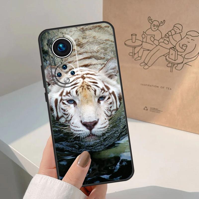Animal Tiger For Huawei P20 P30 P40 P60 Pro P Smart Nova 9 5T Honor 70 90 50 Magic5 Lite X7a X9a X8a Case