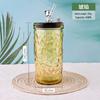 OLOEY Diamond Bear Glass Tumbler with Lid and Straw