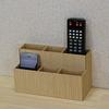 TATSU-CRAFT Bosk Basque Remote Control Stand, S NA, Natural, Stylish, Multi-functional Remote Control Storage Rack, Wood Grain Finish, Slim, Cute,