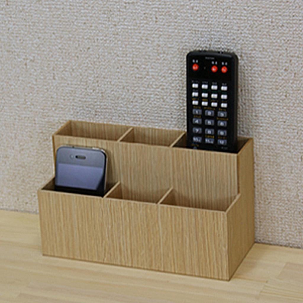 TATSU-CRAFT Bosk Basque Remote Control Stand, S NA, Natural, Stylish, Multi-functional Remote Control Storage Rack, Wood Grain Finish, Slim, Cute,